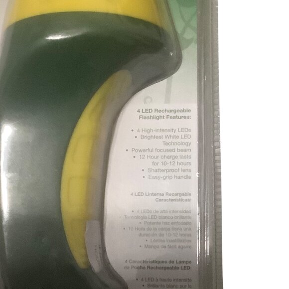 Rechargeable 4 LED Flashlight Go Green 30 Lumens Brightest Energy Efficient NEW - Picture 6 of 8